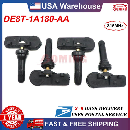 4-piece new TPMS tire pressure sensor kit for Ford Motorcraft DE8T-1A180-AA 315MHz