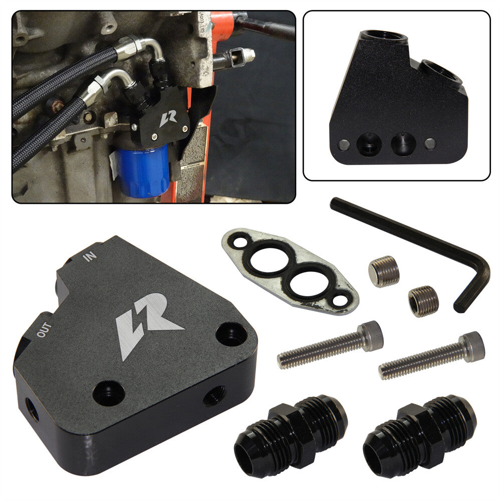 LR Oil Cooler Adapter for Corvette C5 C6 C7 LS1 LS2 LS3 LS6 LS7 GM for Cadillac BK