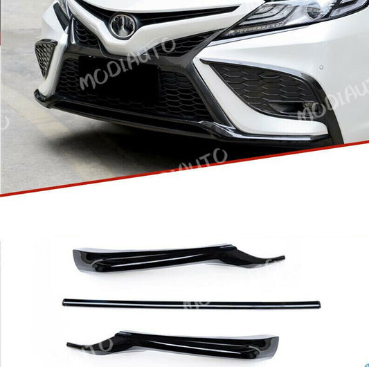 for Toyota for Camry SE/XSE 2021-2023 Black Front Bumper Bottom Bezel Cover Decor 3x