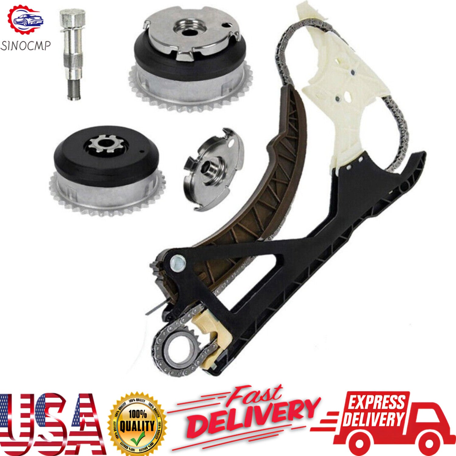 S55 N51 N52 Timing Chain Kit Exhaust Intake Camshaft VVT for BMW 328 X5320 New