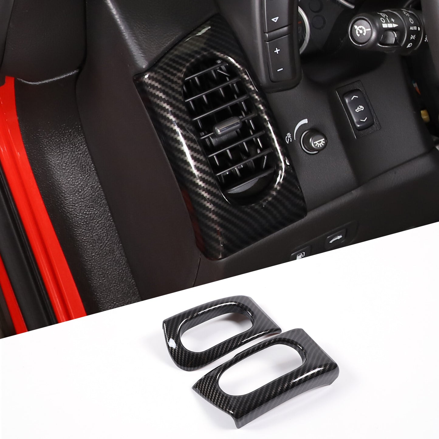 ABS Red Central Air Conditioning Blade Cover Trim for Toyota Tacoma 2016-22