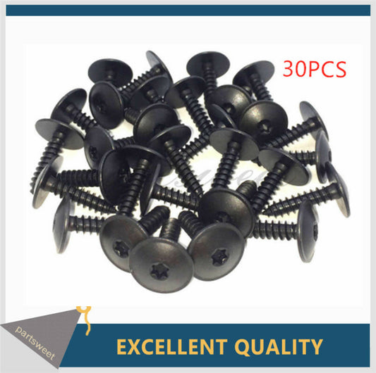 Cover for Under for Audi Bolt Fender N90974701 Liner Retainer Screw Screw 30pcs