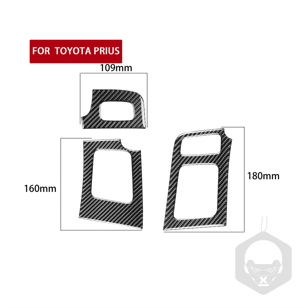 Kit For Toyot@ Prius 2012-2015 RHD Side Air Vent Outlet Panel Cover Carbon Fiber