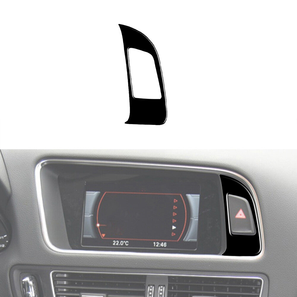 Double Flashing Lamp Button Trim Cover Decor Gloss Black for Audi Q5 2009-2017