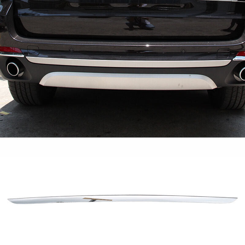 for BMW X5 F15 2014-2017 Chrome Style Outer Rear Bumper Lower Cover Strip Trim