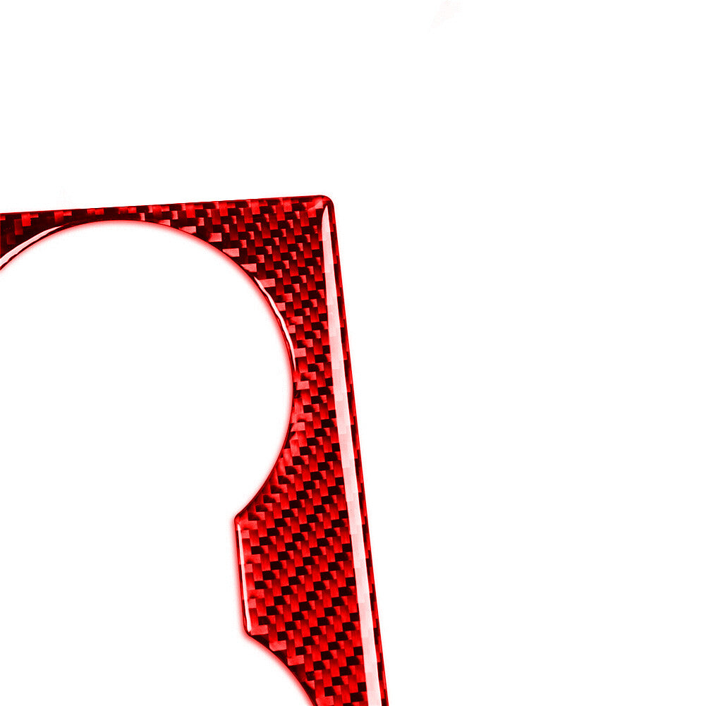 Red Carbon Fiber Center Console Cupholder Cover Trim for Tesla for Model Y 3 Type A