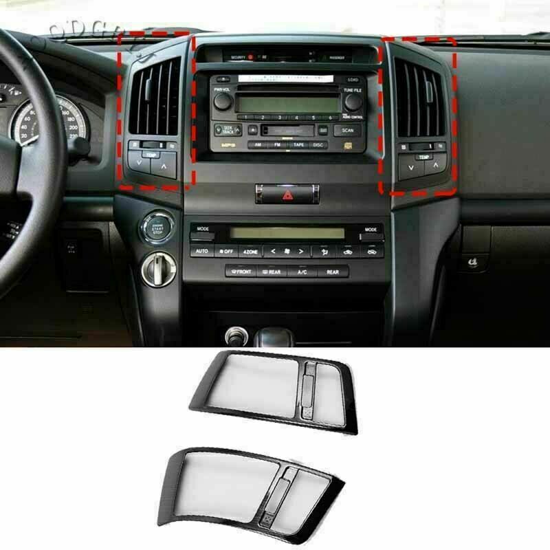 Black Titanium Console Air Outlet Vent Cover for Toyota for Land Cruiser 2008-2015