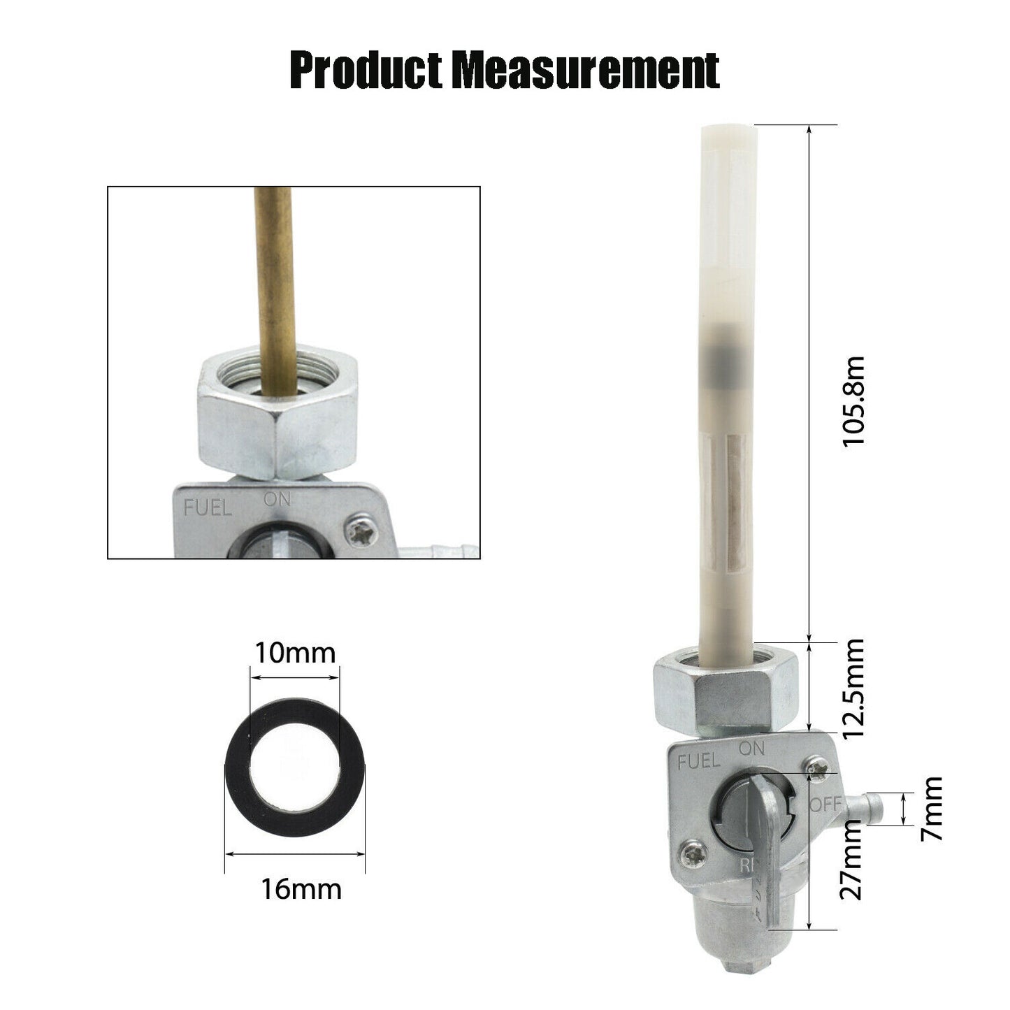 Fit for Honda Dirt Bike CRF230 Petcock Fuel Tank Switch Valve Assembly 2008-2009