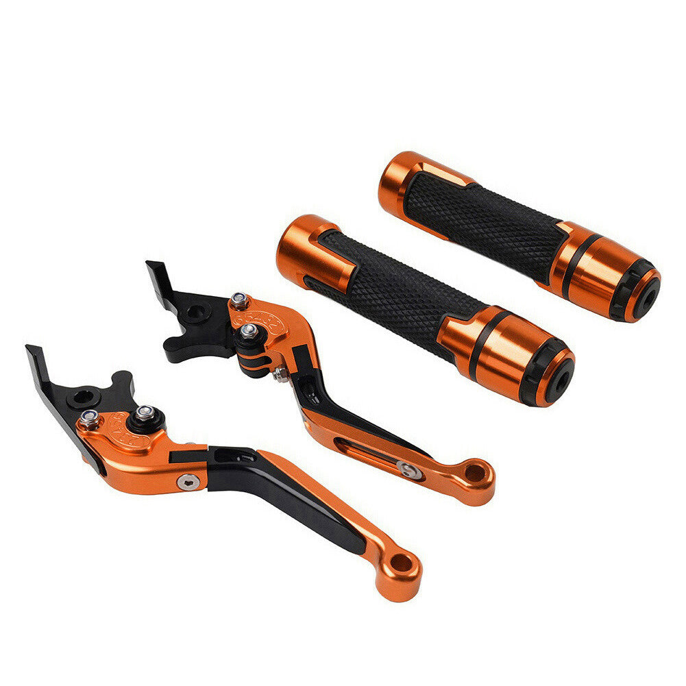 Fold Extendable Brake Clutch Levers Handlebar Grip Set Fit for Suzuki GSXR600/750 US