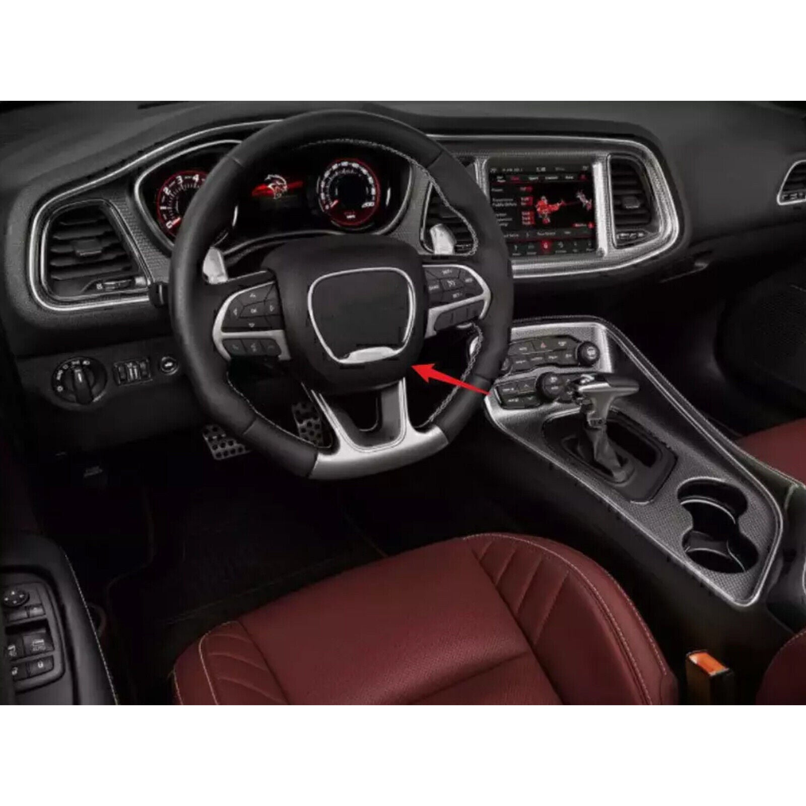 Driver Steering Wheel Cover for Dodge for Challenger Charger Durango SRT2015-2024