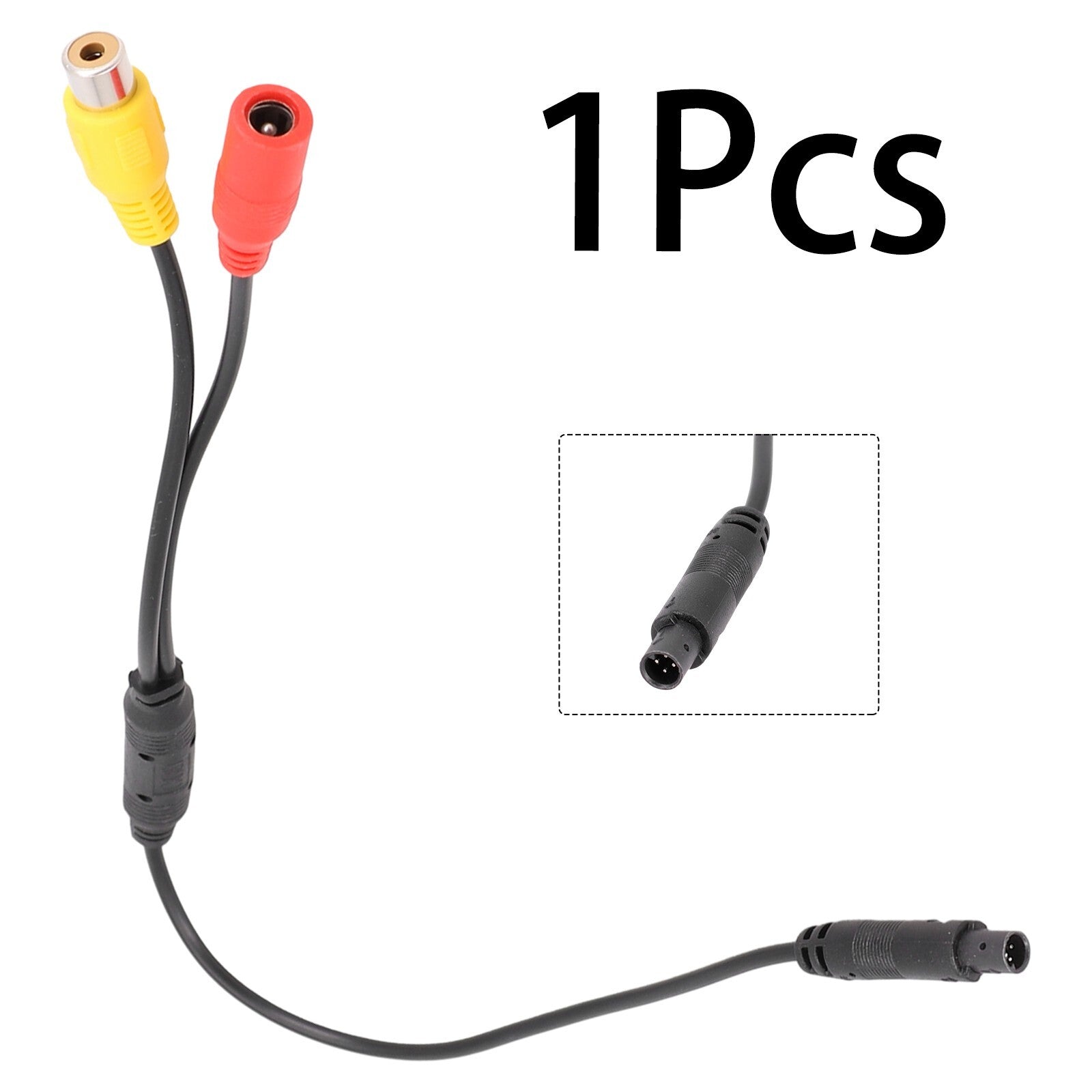 Car Backup Reverse Camera 4 Pin Male To CVBS For Female Connector Wire