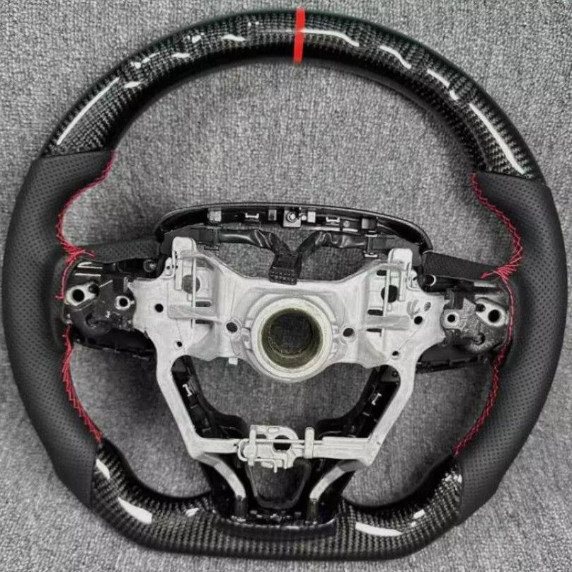 Leather Steering Wheel for Toyota for Camry Rav4 for Corolla 2018-UP Carbon Fiber