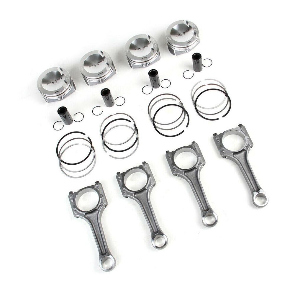 Piston  Rings Set + 4x Upgraded Piston Set fits for VW for Tiguan for AUDI A4 Q5 2.0T