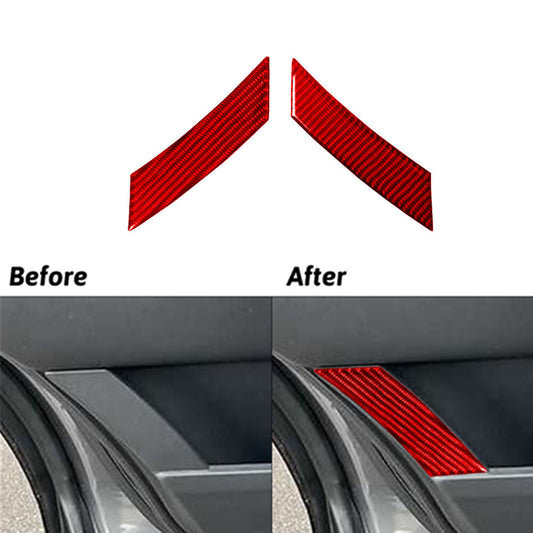 Red Carbon Fiber Rear Door Trim for Land Rover Discovery Sport 2015-2019