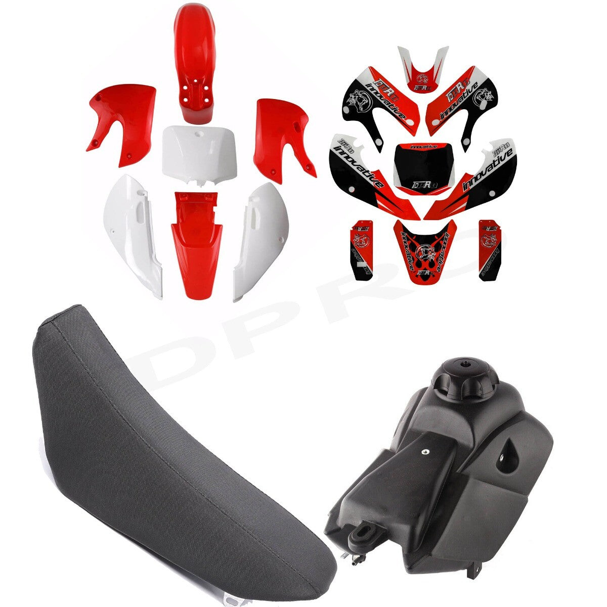Plastics Sticker Kit + for Seat + Tank for Kawasaki KLX110 Dirt Pit bike 140cc 150cc