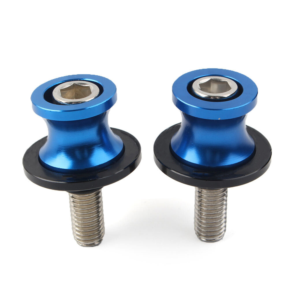 for KAWASAKI ZX6R 1998-2011 Blue Motorcycle Swingarm Spools Stand Screws Slider