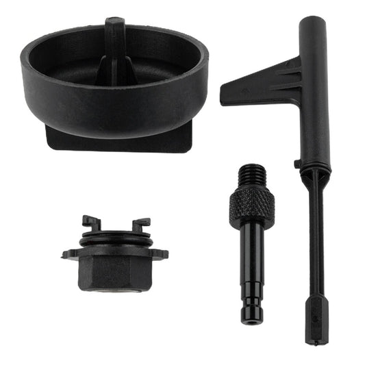 Engine oil separator captures impurities from fuel movement and reservoirs in the oil tank.