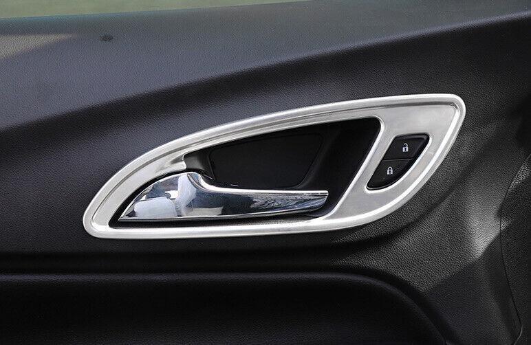 Silver Steel Interior Door Handle Bowl Cover Trim for Chevrolet Equinox 2018-23