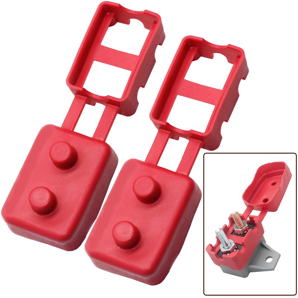 2Pcs Circuit Breaker Cover Protective Sleeve 12V 24V Automatic Reset Stud Type