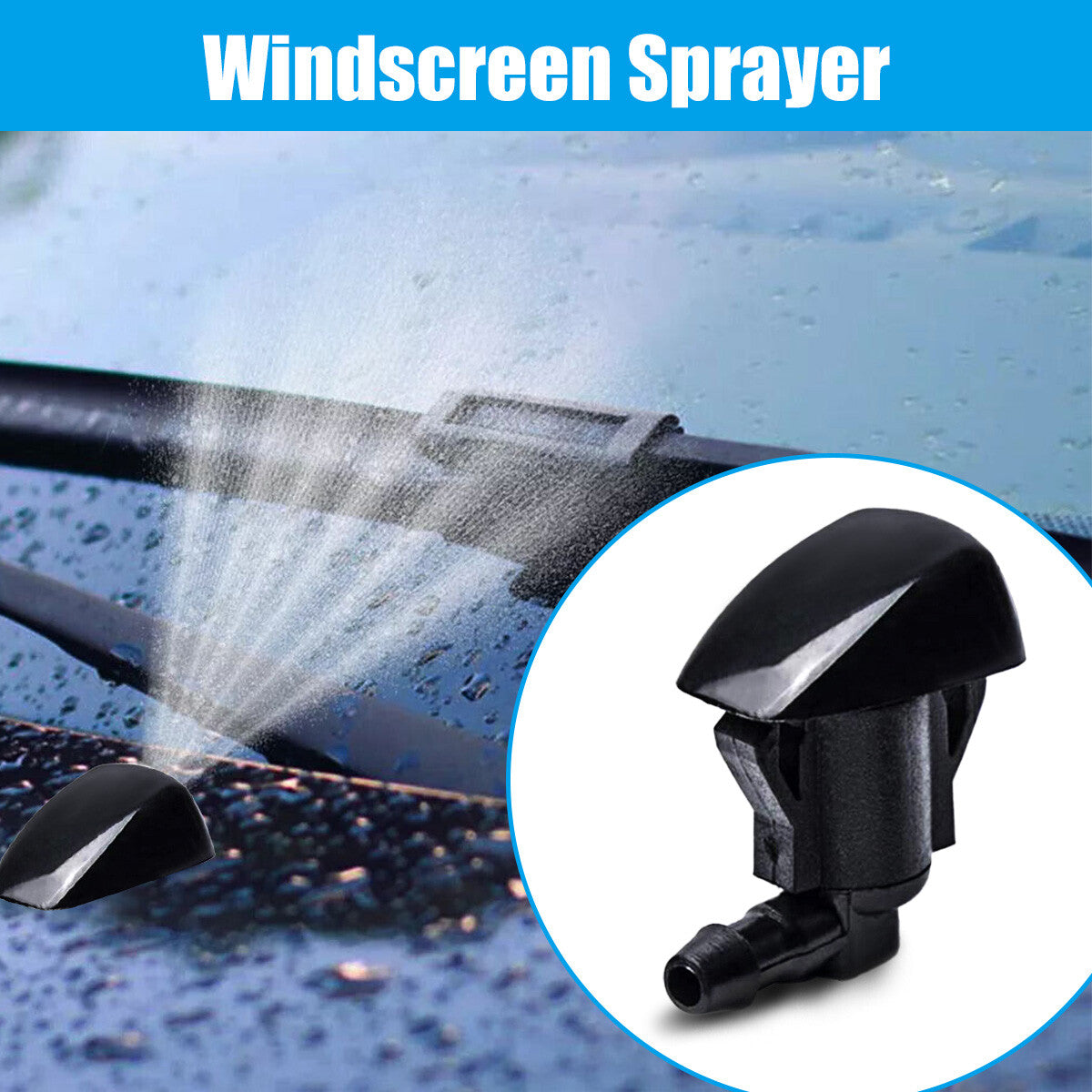 2x NEW for Toyota for Sienna for Corolla Tundra Windshield Wiper Spray Jet Washer Nozzle