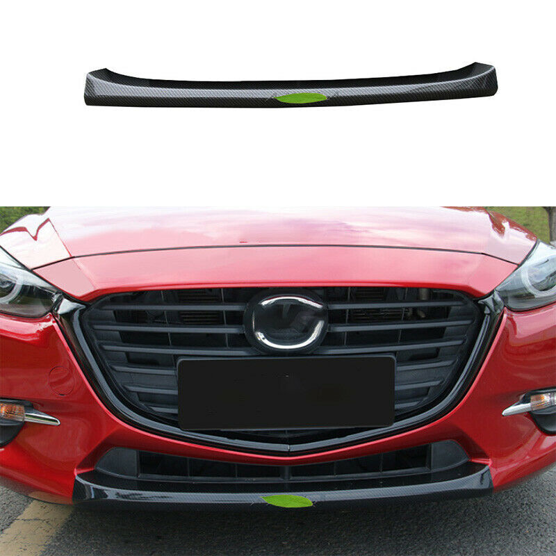 for Mazda 3 Axela 2017-2018 Carbon Fiber Front Bottom Bumper Grille Strip Decor
