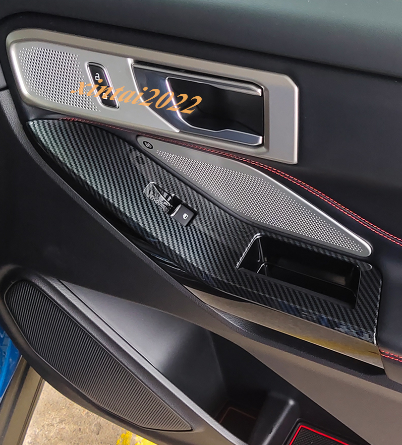 for Ford Explorer 2020-2023 Carbon Style Window Lift Switch Panel Cover Trim ABS