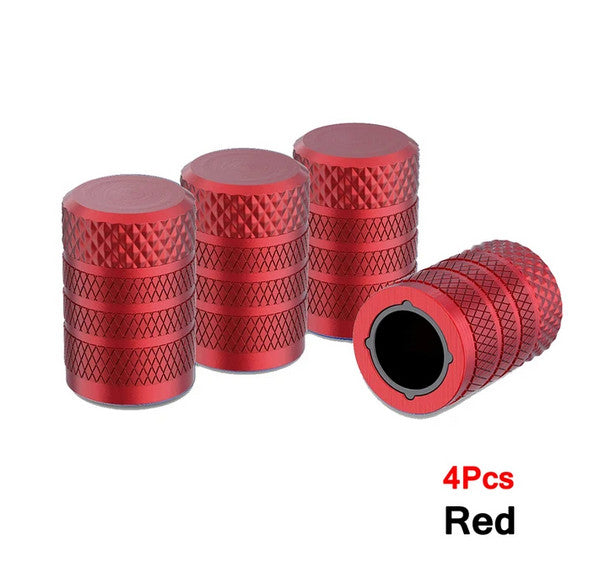 4-piece universal silver tire valve cover rod air dust cover for Subaru