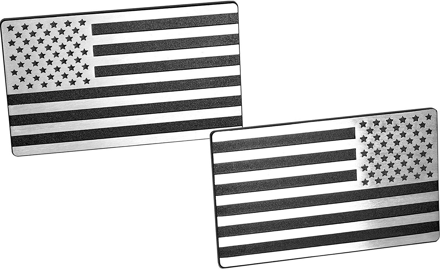 Car side fender rear badge sticker American flag chrome black for GMI 2x