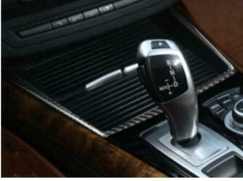 Carbon fiber cup holder stickers suitable for BMW X5, X6, E70, E71 (2009-13)