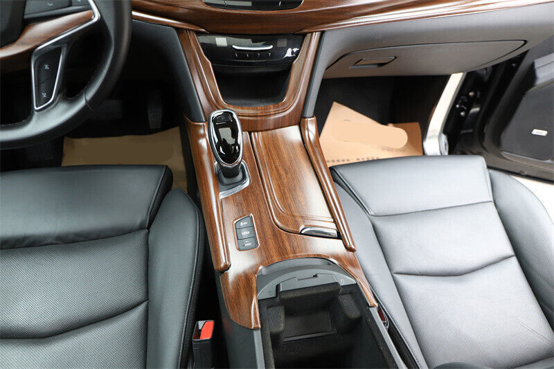 for Cadillac XT5 2017-19 Matt Wood Grain Middle Console Gear Shift Cover Trim 5P