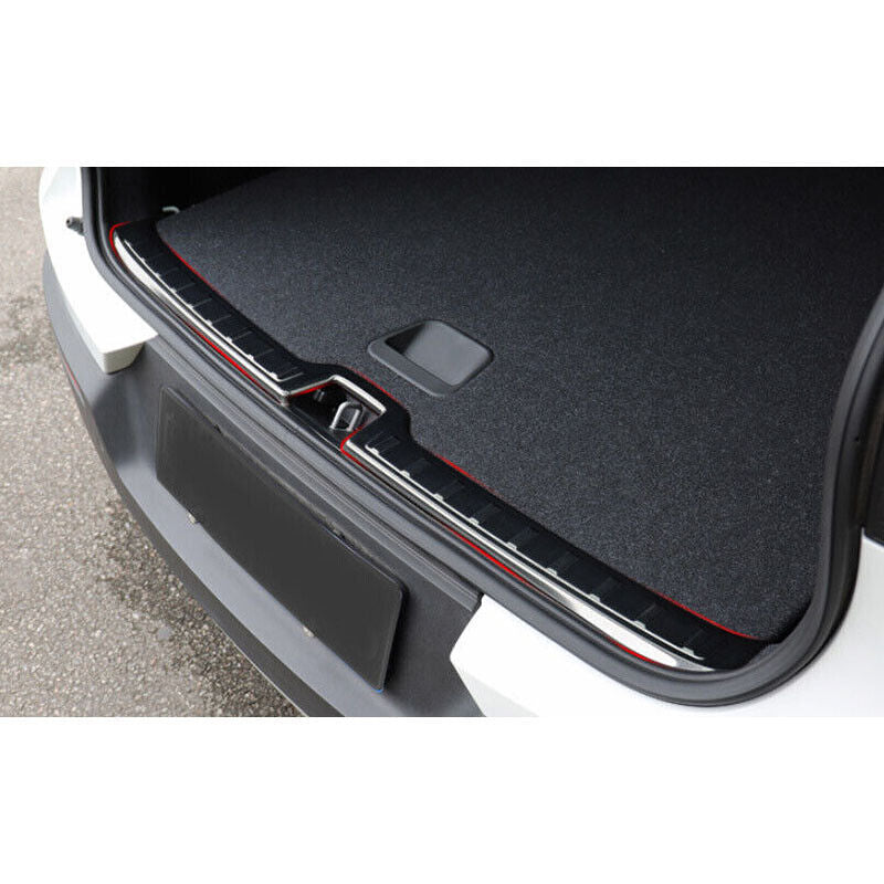 for Volvo XC40 2019-2022 Black Steel Rear Bumper Protector Sill Plate Cover Trim