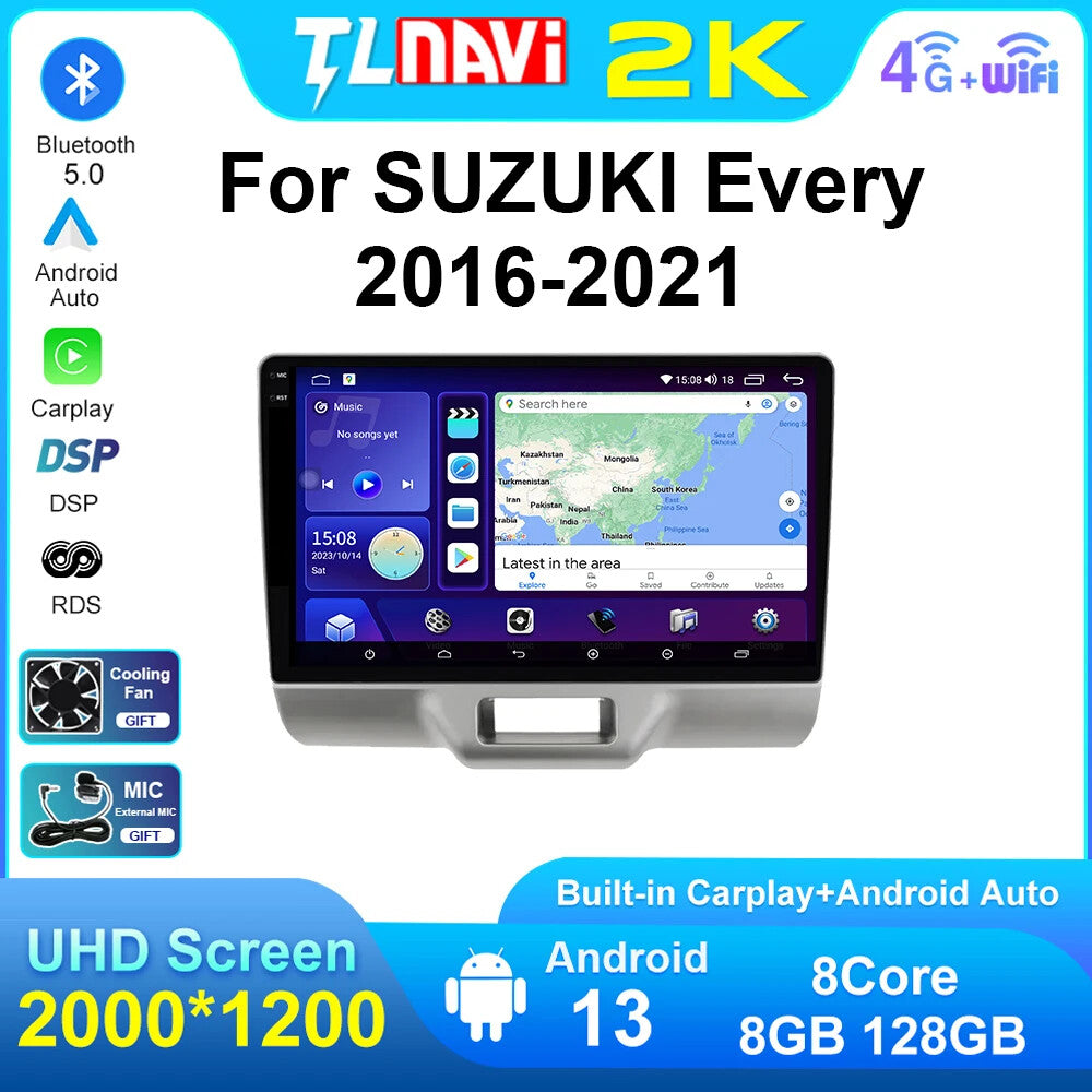 for Suzuki Every da17 2016-2021 Car Stereo Radio CarPlay GPS Multimedia Player
