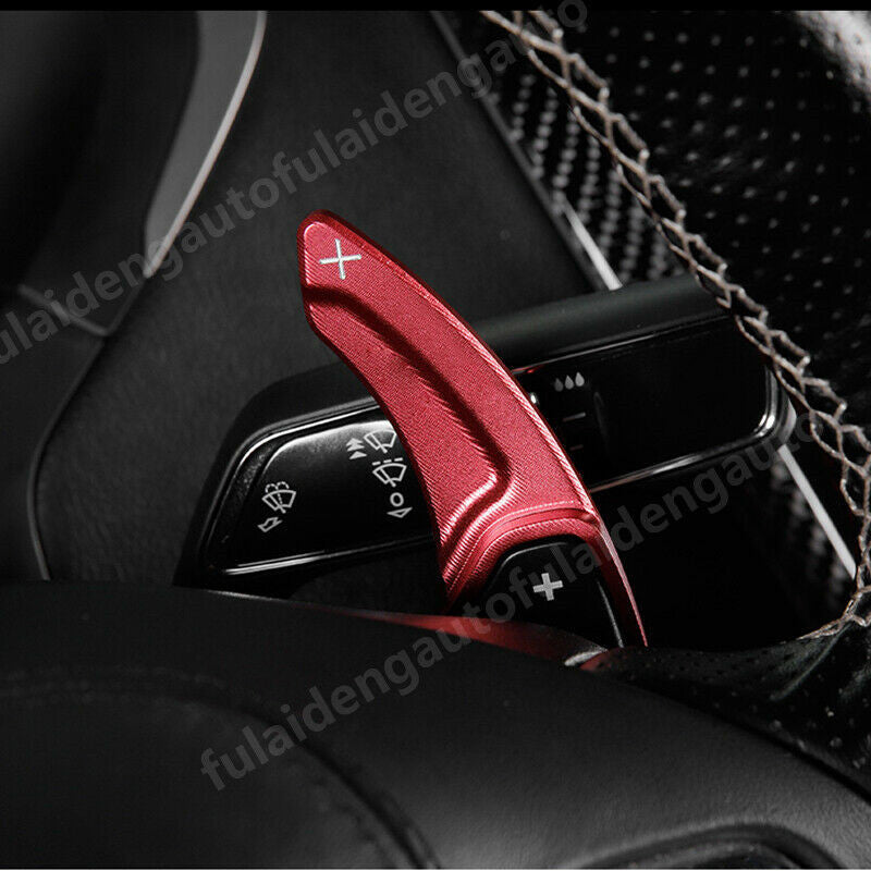 2P for Lincoln MKZ 2017-2020 Red Steering Wheels Shift Paddle Shifter Extension