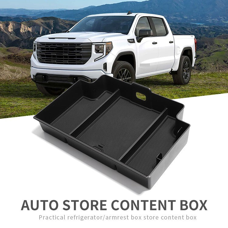for GMC for Sierra 2023 Center Console Armrest Storage Box Tray Interior Tidying