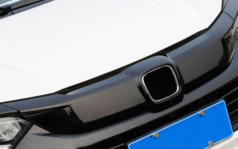for Honda HR-V 2019-2021 Glossy Black Front Bumper Center Hood Grill Covers 3P