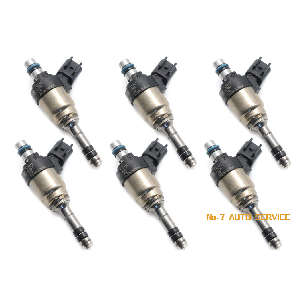 6X Fuel Injectors for Hyundai Azera 3.3L 2014-2017 for GENESIS 3.8L 2015-2016