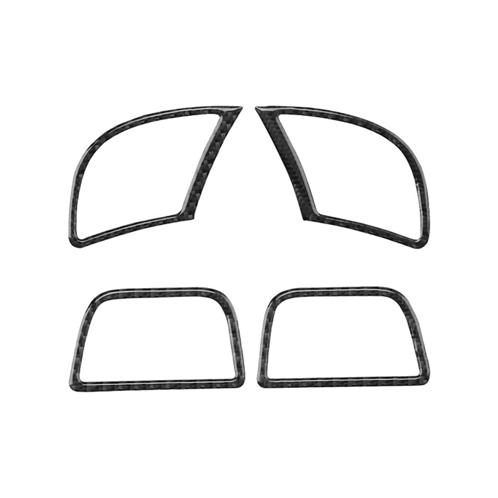 4Pcs Door Speakers Frame Trim Carbon Fiber Sticker for Audi for A4 S4 2005-2008