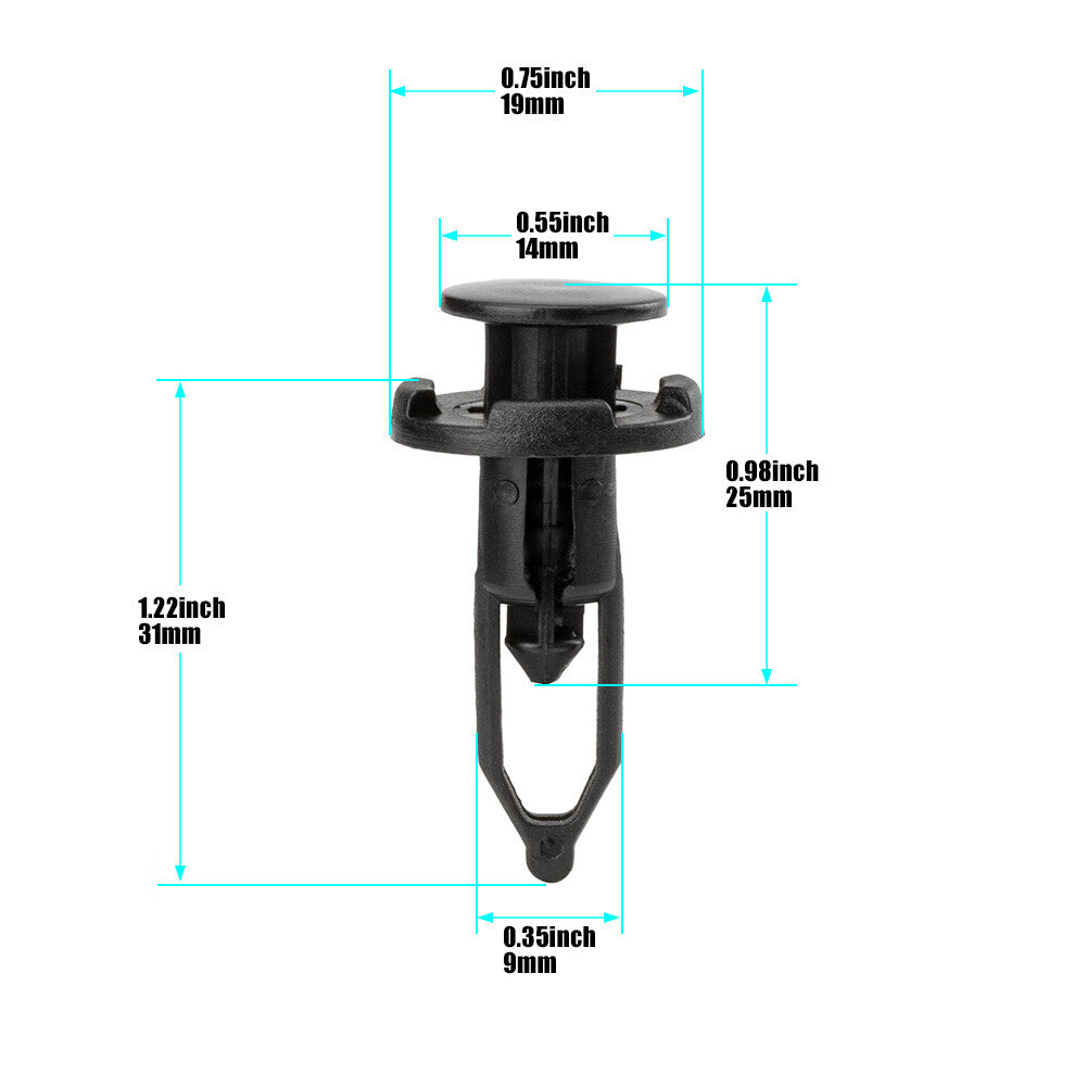 100 Clips for Toyota RAV4 Exterior Panel Splash Protection Lining Cable Ring Rivets