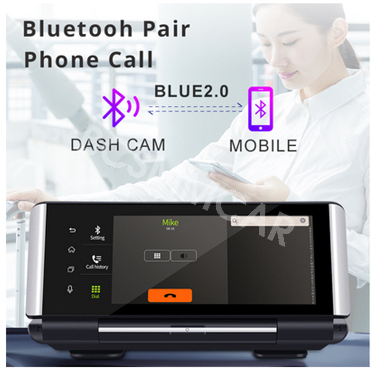 Dash Cam 7IN Screen HD Dual Lens Car DVR Recorder Front Rear Camera Night Vision