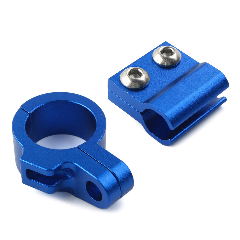 Fit for Honda CR80R CR85R CR125R CR250R 2xCNC Front Brake Line Hose Clamp Guide Blue