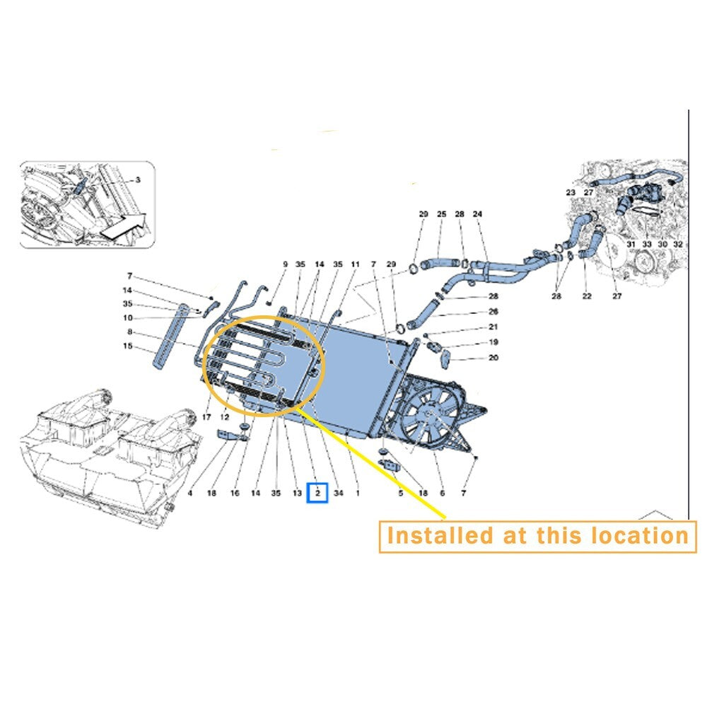 GABECHIN AC condenser equipment manufacturer  for Ferrari California/CaliforniaT: 240590