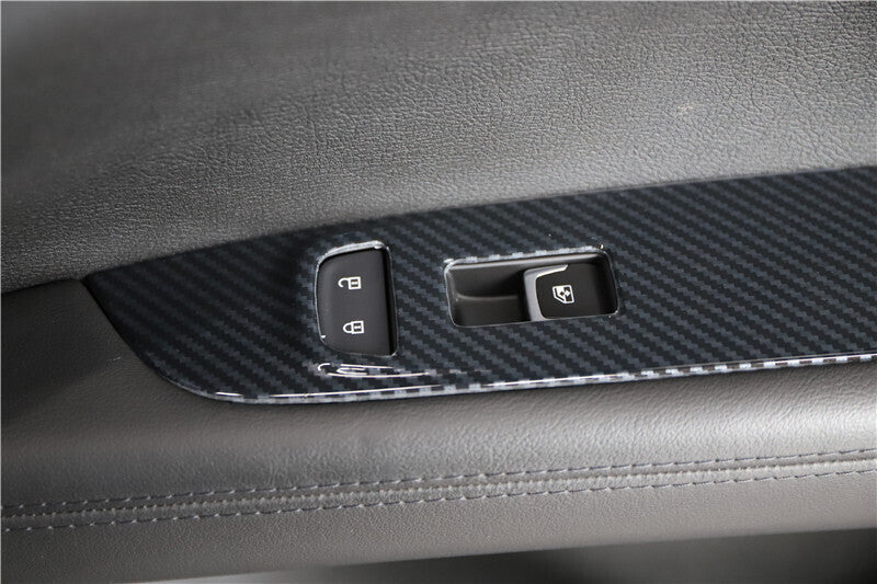for Cadillac CT6 2016-20 Carbon Fiber Glass Window Lifting Lock Panel Cover Trim