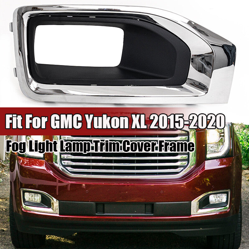 Right-side fog light chrome protective cover grille for GimCiss for YUKON 2015-2020 fog light cover