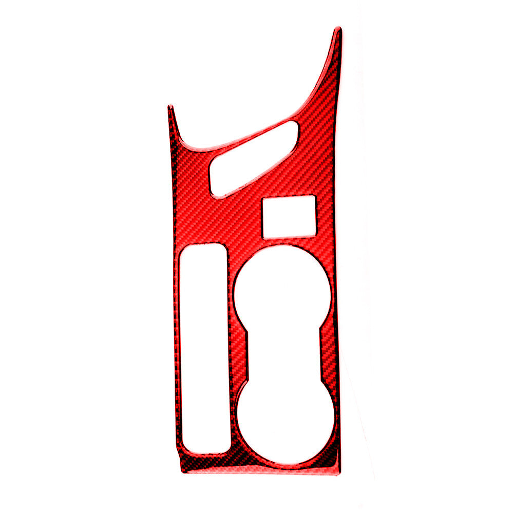 Red Carbon Fiber Interior Water Cup Panel Cover Trim for Toyota for Corolla 2014-18