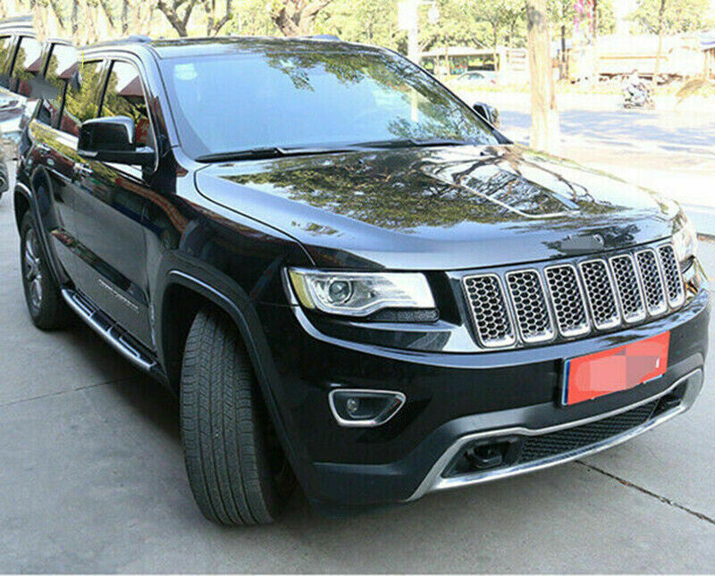 3P for Jeep Grand Cherokee 2014-2016 Chrome Front Bumper Mesh Grille Cover Trim