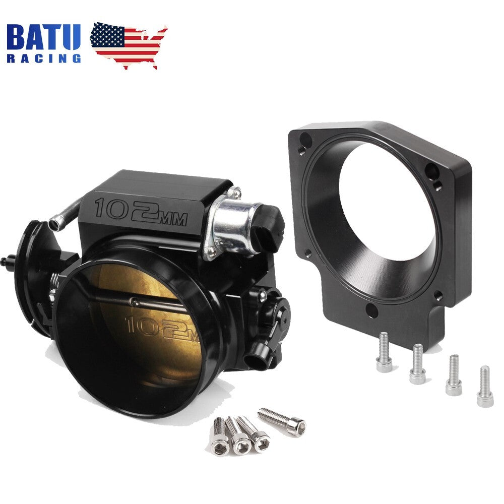 New 102mm Throttle Body+TPS IAC+Adapter Plate For G M III LS1 LS2 LS6 LS7 LSX LS