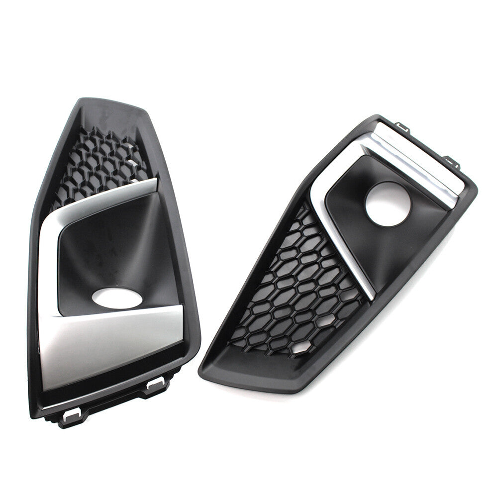 Front Bumper Grille Fog Light Lamp Cover Fit for Audi A4 B9 S4 2018 2019 2020