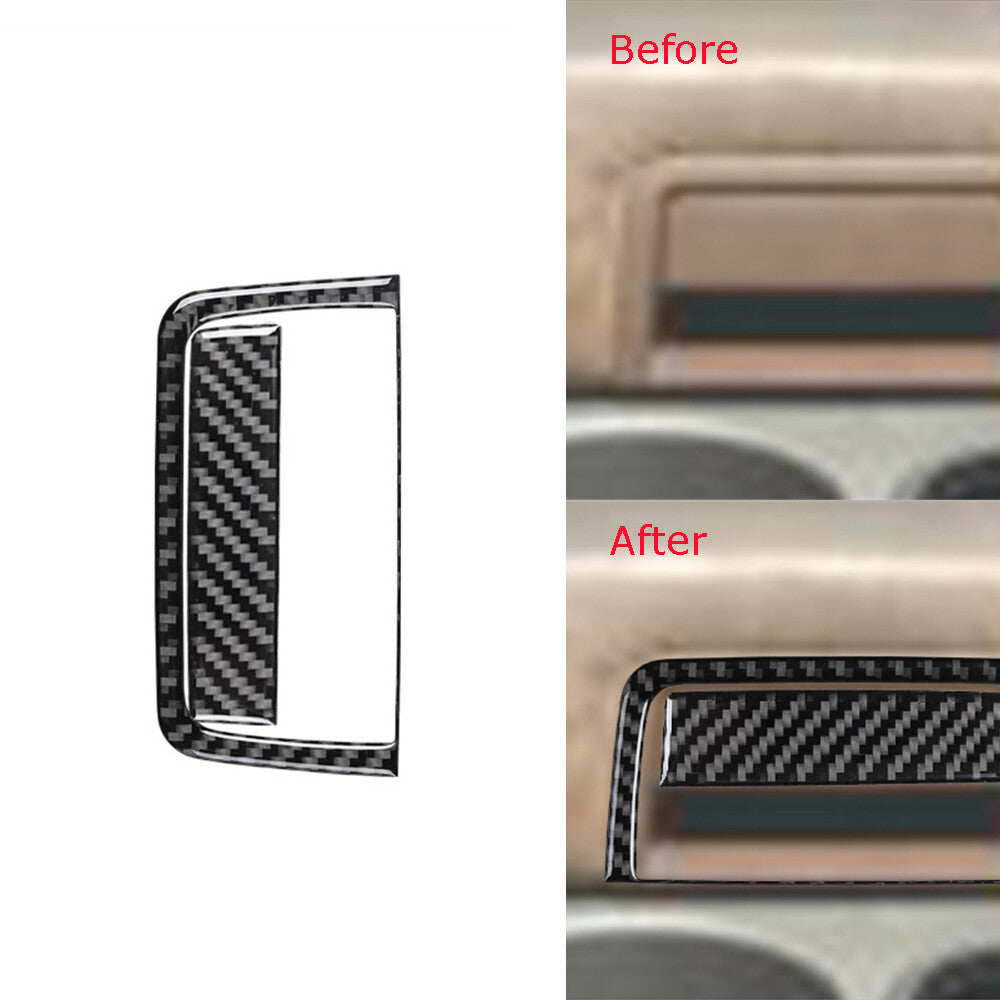 2Pcs Carbon Fiber Storage Accent Switch Trim Cover for Ford F150 2004-2008