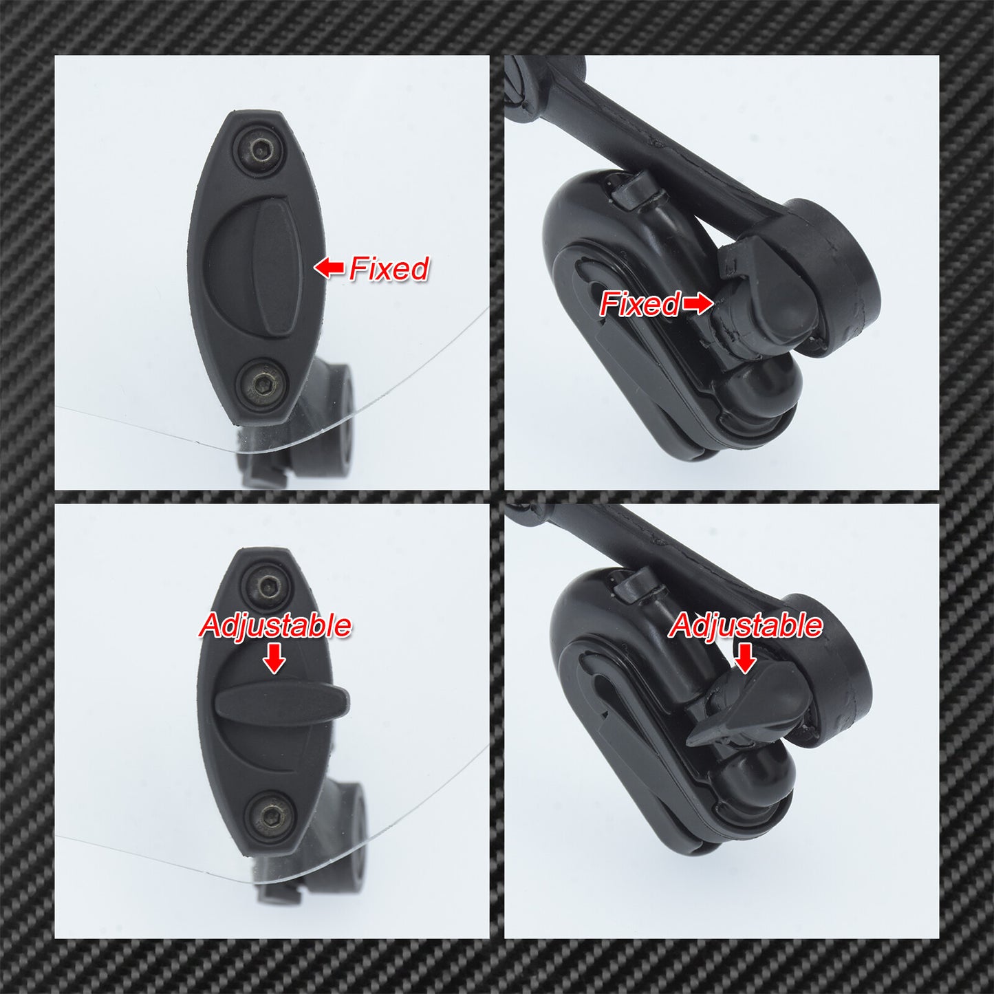 Motorcycle Clip On Adjustable Windshield Windscreen Extension Air Deflector