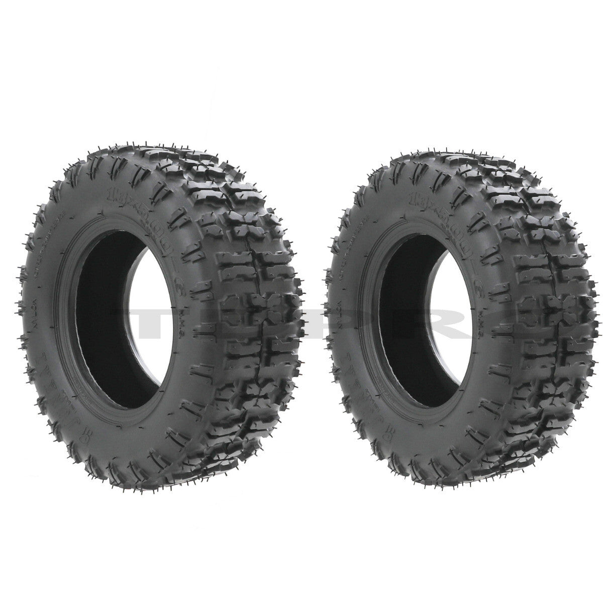 2pcs 6 inch 13x5.00-6 Knobby Tyre Tubeless 13x5-6 Go Kart Mower ATV Quad Scooter